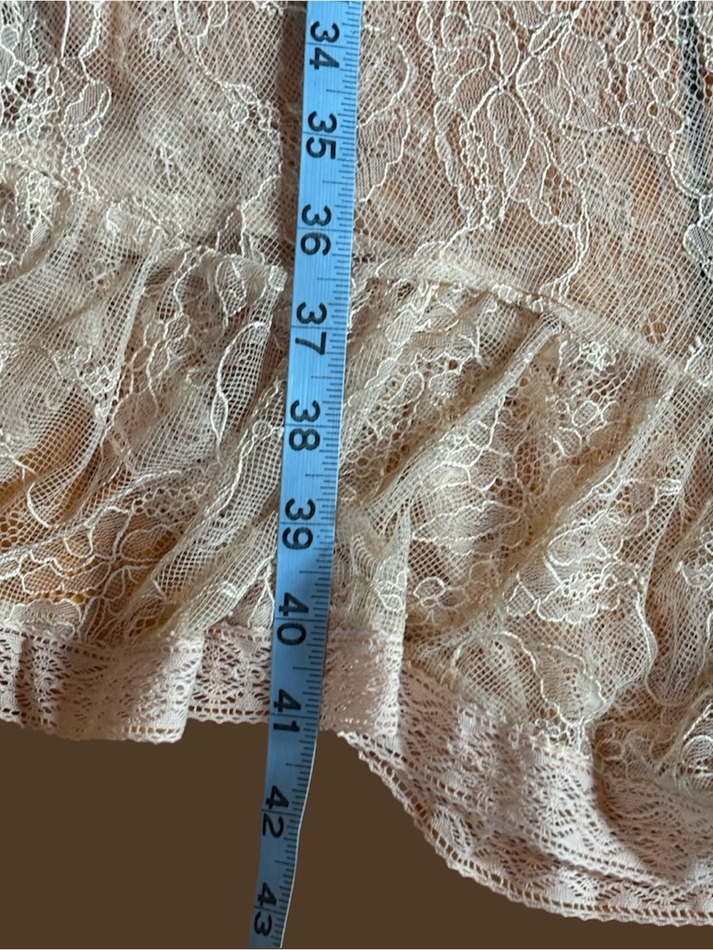 AFRM Lace Kaftan Dress Ivory Victorian Asymmetrical Hem Wedding Dress Sz XL Boho - Picture 15 of 16